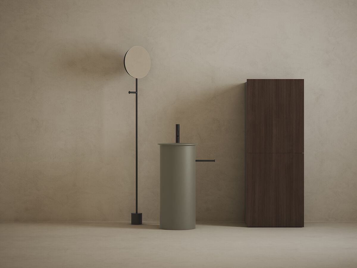 Деревянный шкаф для ванной комнаты с дверцами и встроенным освещением Inbani Edge ARCH-00142908 - Вид №4