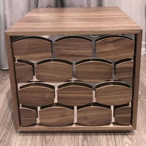 Прикроватная тумбочка с 2 ящиками коричневая Night Honey Modern TONIN CASA MODERN 00-3981532 Коричневый