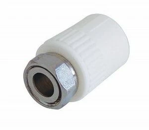Муфта комбинированная KALDE D32х1" с накидной гайкой белая