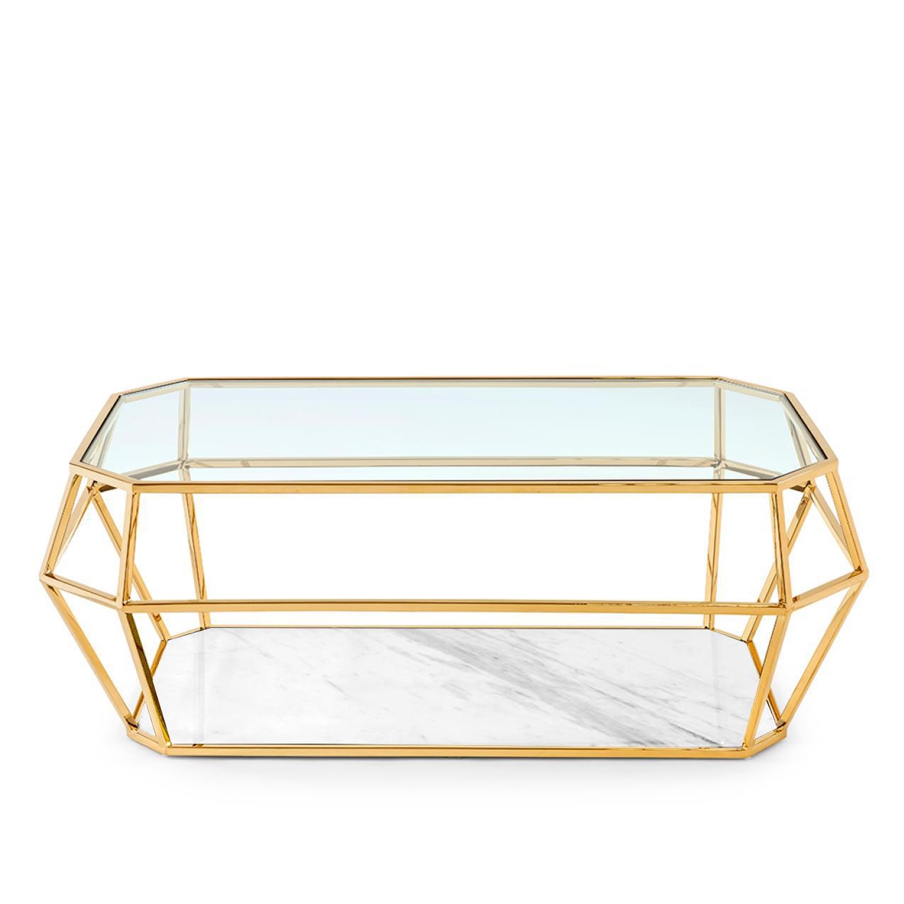 450171-10 ABHIKA КОФЕЙНЫЙ СТОЛ GEM H45 120X70 WHITE  - Вид №1