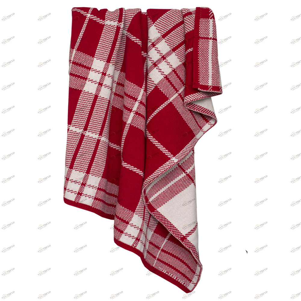 Плед Tartan love красная клетка APERO ДИЗАЙНЕРСКИЕ, КЛЕТКА, ОРНАМЕНТ, НОВЫЙ ГОД 030104 Красный 