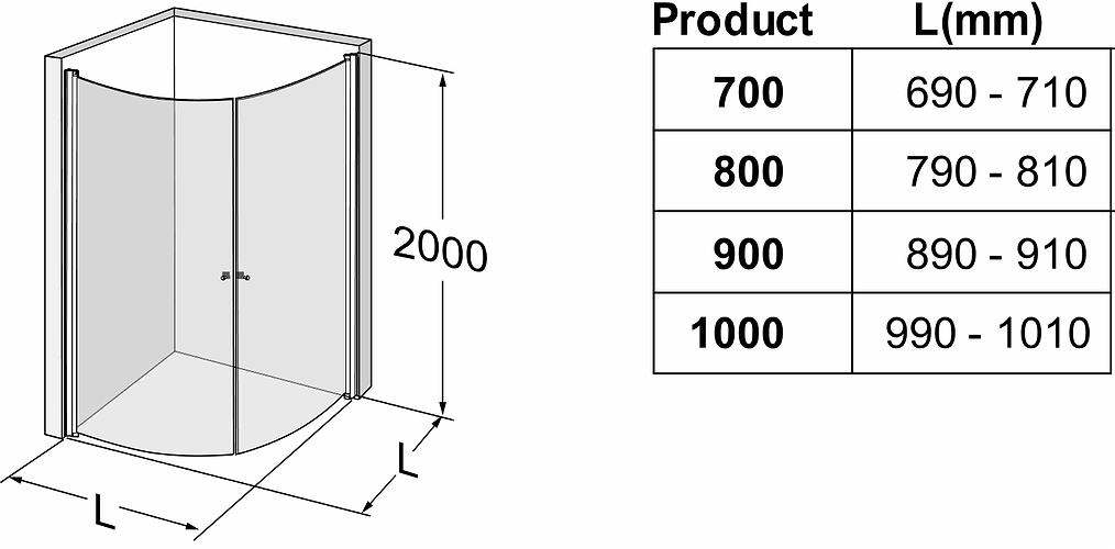 500.998.00.5 IDO Showerama 10-4 душевая стенка для круглого углового душа, IDO Showerama 10-4, белые профили / прозрачное стекло, 900x900 мм  - Вид №3