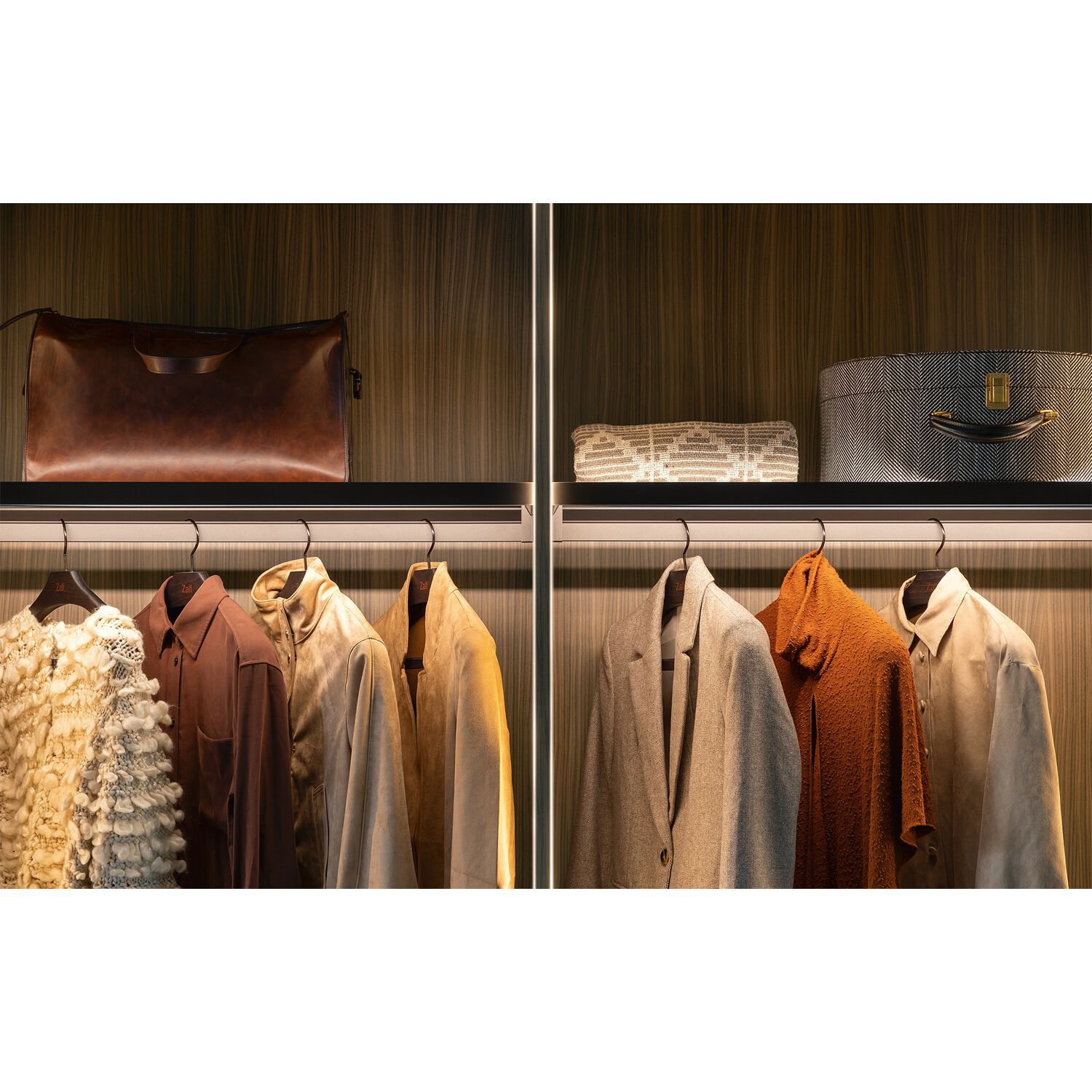 Деревянный и стеклянный настенный шкаф с книжными дверцами Zalf Alterna ARCH-00093668 - Вид №2