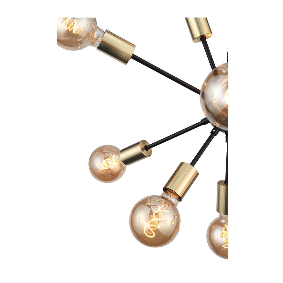 Люстра светодиодная подвесная коричневая 12 ламп ST Luce Foglione SL437.403.12 ST LUCE FOGLIONE 00-3834392 Коричневый;черный  - Вид №1