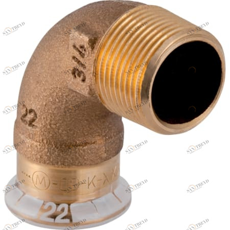 GEBERIT 63884 Переходной угольник Geberit Mapress из меди 90°, с наружной резьбой 