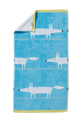 FOX_BLEU_30 Полотенце 30/50 хлопок махра жаккард одна сторона велюр, 550 г/м2 Blanc des Vosges Santreyd 