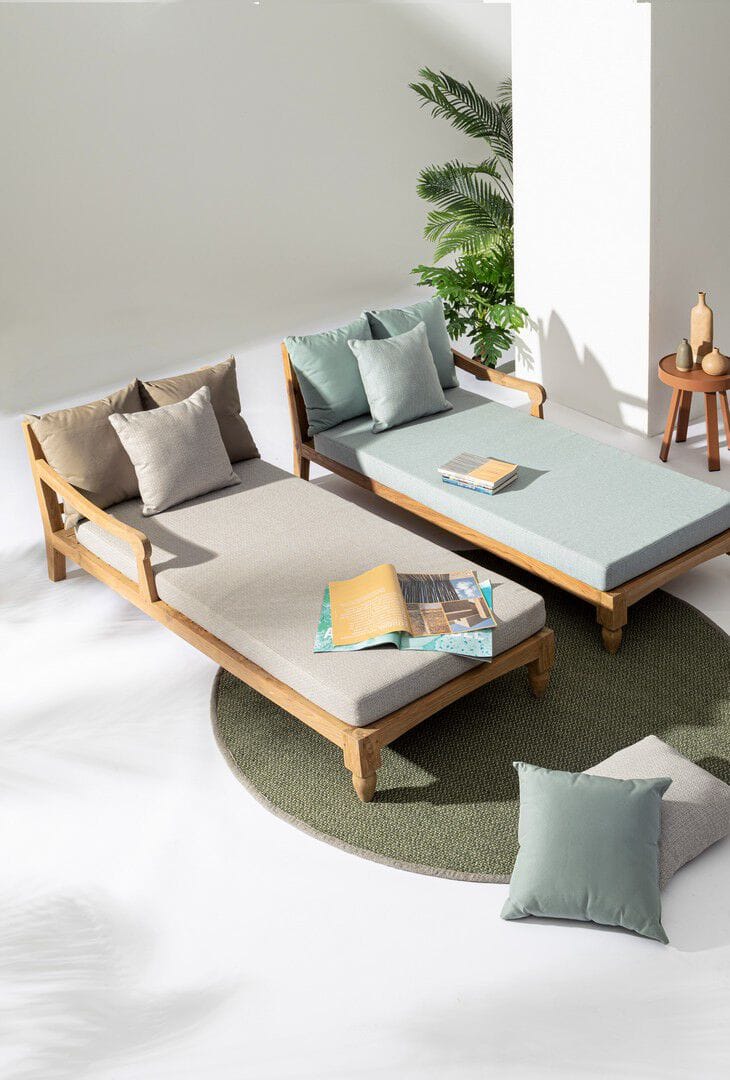 Набор из двух тканевых садовых кроватей BIZZOTTO Bali ARCH-00005223 - Вид №3