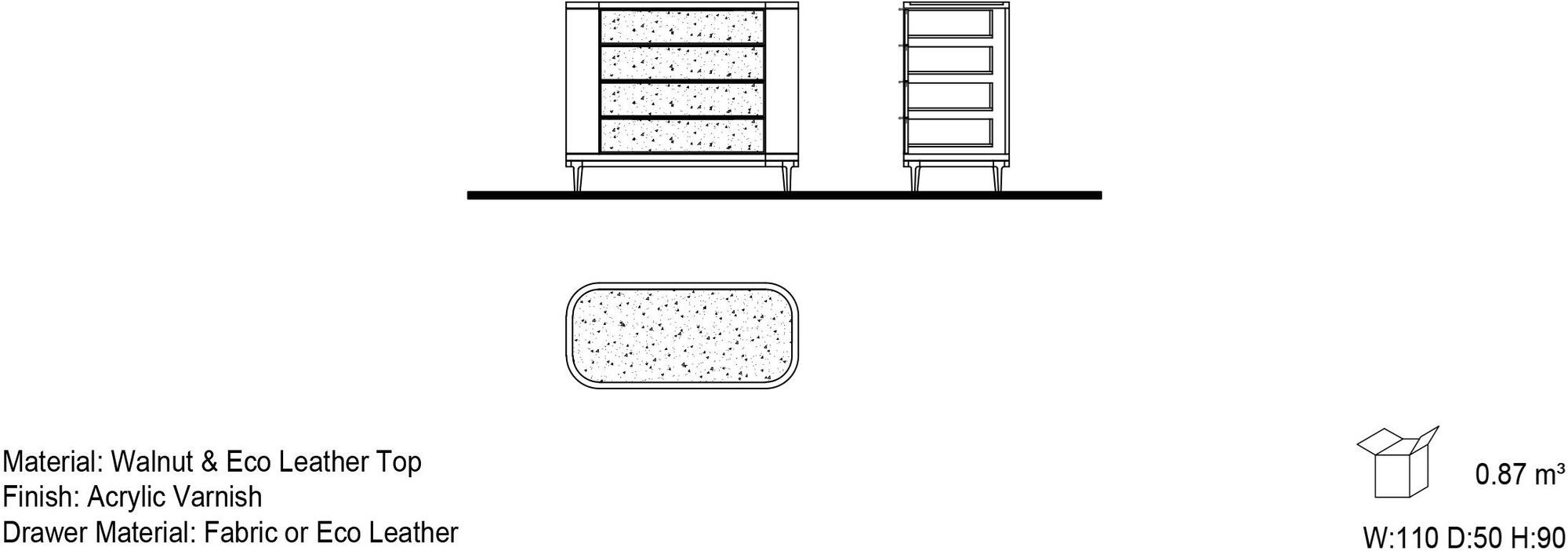 Mobi Комод из дерева и кожи Manhattan sun-id-1491380 - Вид №4