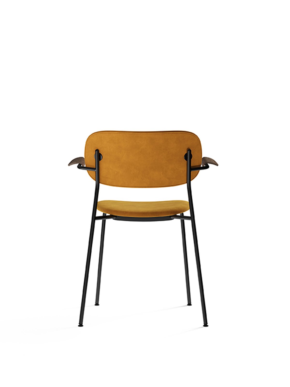 1115004-011H00ZZ MENU Обеденный стул, полностью обитый, с подлокотником, черный Темный мореный дуб | Дакар - 0842  - Вид №15