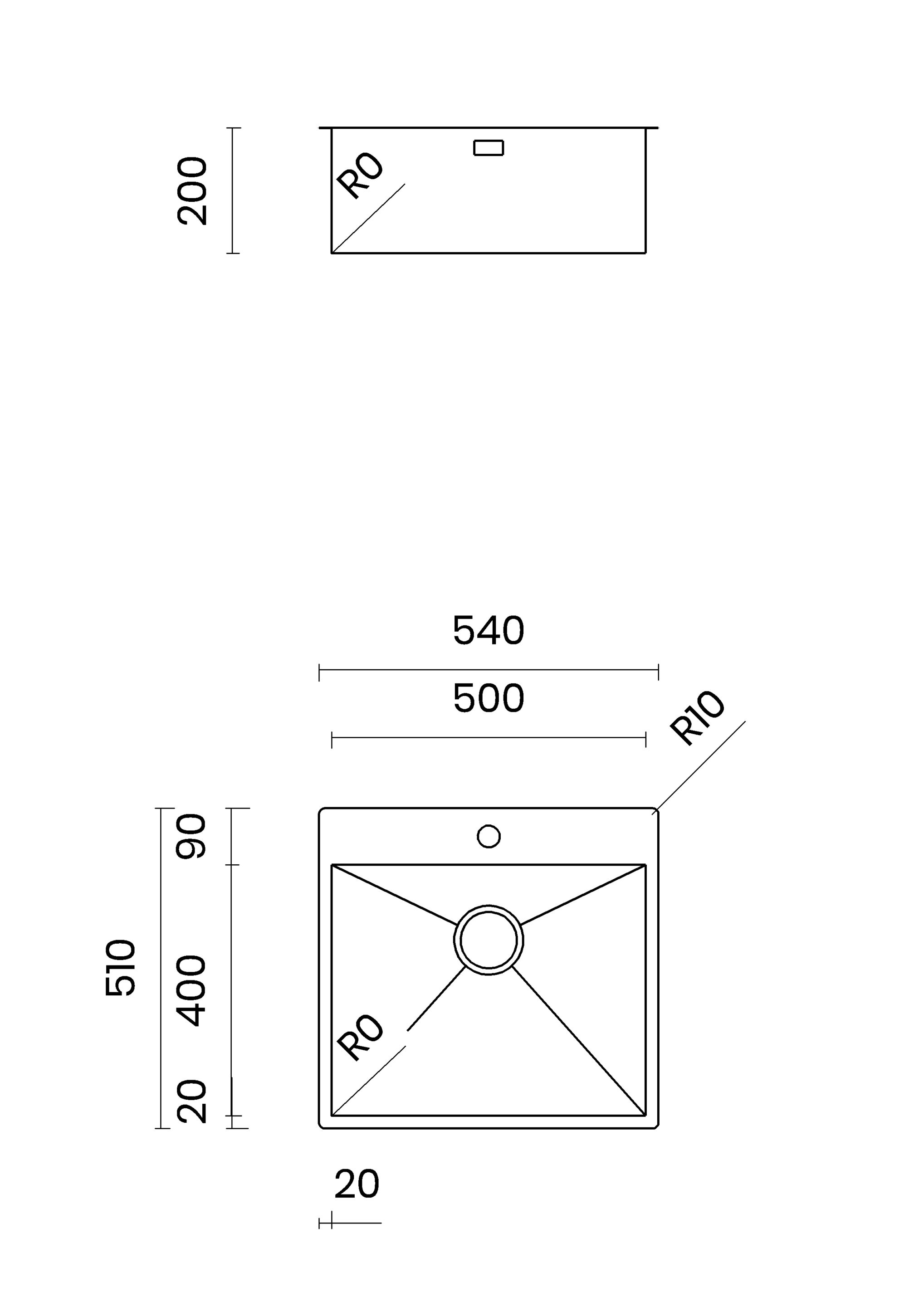 Раковина из нержавеющей стали TASCA нулевой радиус ARCH-00129402 - Вид №6