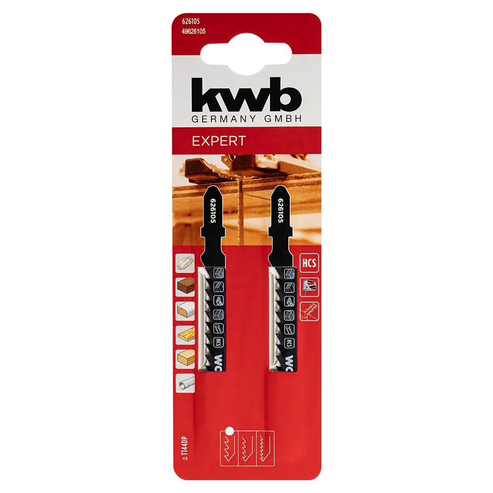 Пилка для электролобзика по дереву и пластику KWB 626105 быстрый рез, 2 шт. 89445603 STLM-2160823  - Вид №3