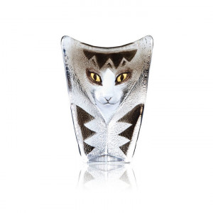 34219 Скульптура "Кошка" (малая), коричневая/серая, 110/155 мм. Maleras