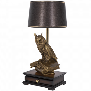 33006/1,34057 Настольная лампа с бюро Ученый Филин Тюссо Игуана Шоколад BOGACHO