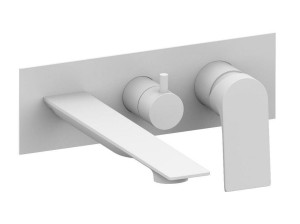 Однорычажный встраиваемый смеситель для ванны с пластиной