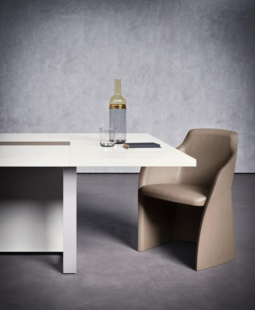 Sinetica Стол для переговоров из лакированного прямоугольного дерева с системой прокладки кабелей sun-id-1497346 - Вид №2