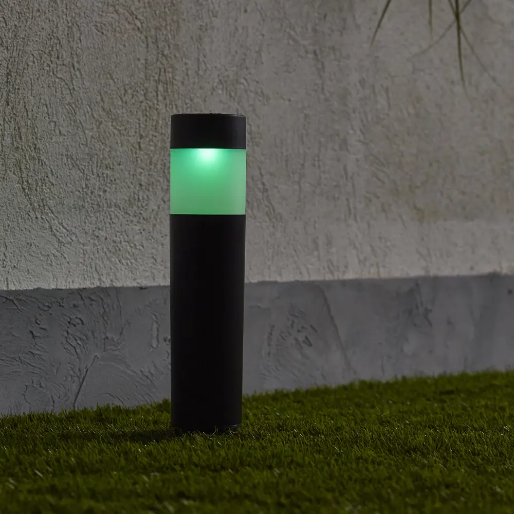 Светильник садовый Inspire «New Praia» на солнечной батарее, свет цветной RGB, цвет чёрный 82263426 STLM-2161321  - Вид №1
