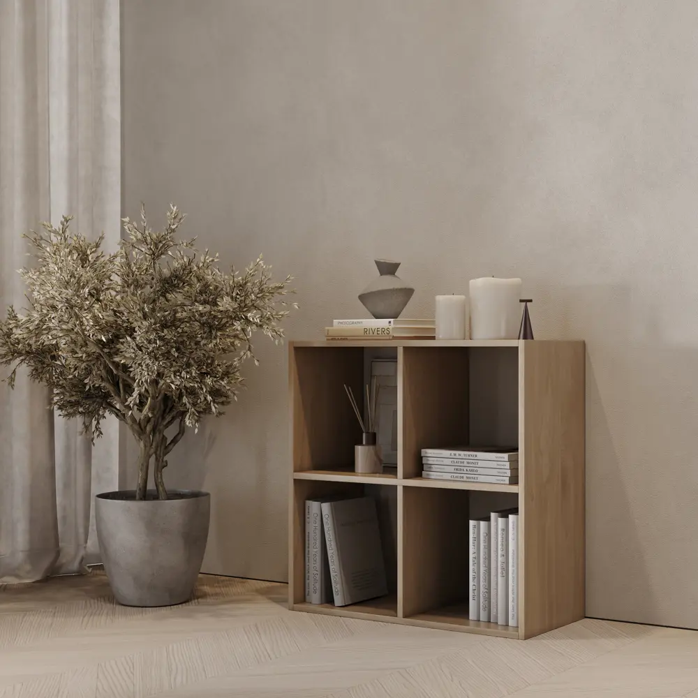 Стеллаж KONSENSA Руан 4 секции 70x70x31.7 см ЛДСП цвет дуб комано STLM-2038029