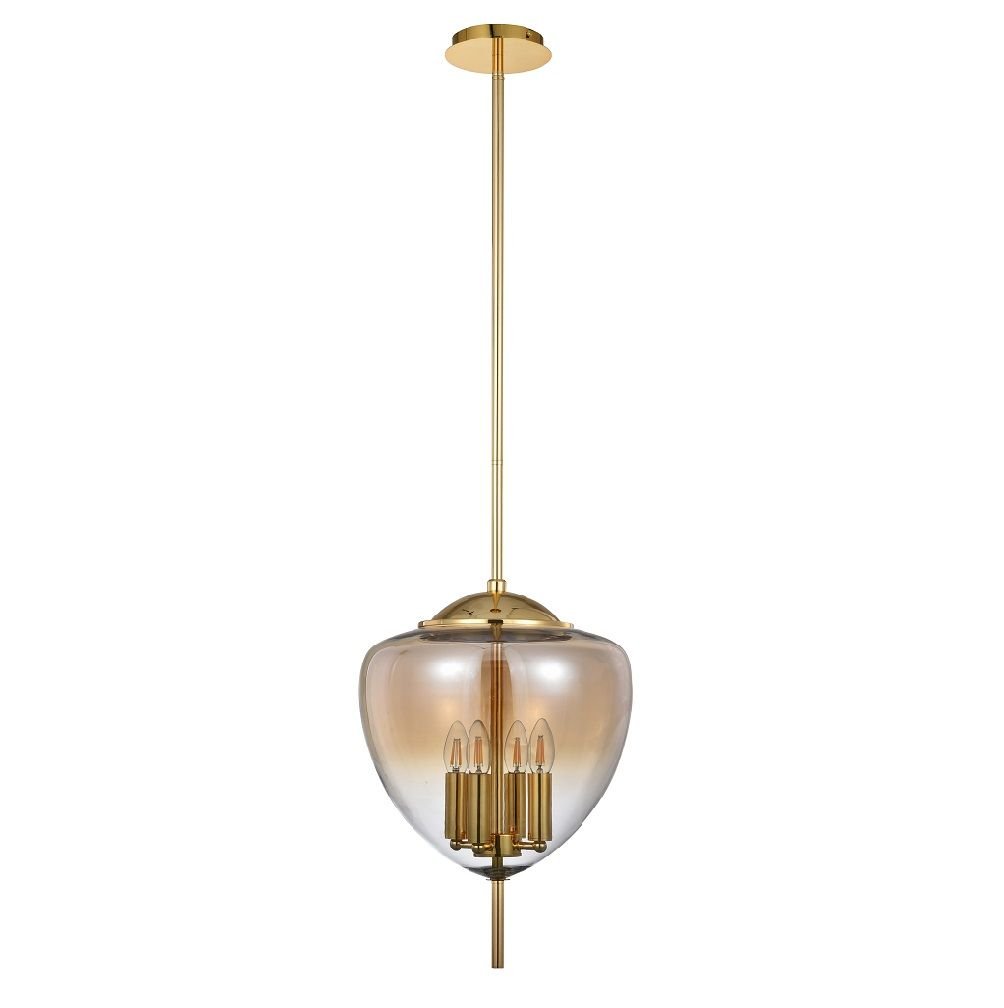Подвесная люстра Crystal Lux Milagro SP4 A Gold золото CRYSTAL LUX ДИЗАЙНЕРСКИЕ, MILAGRO GOLD 056929 Золотой  - Вид №1