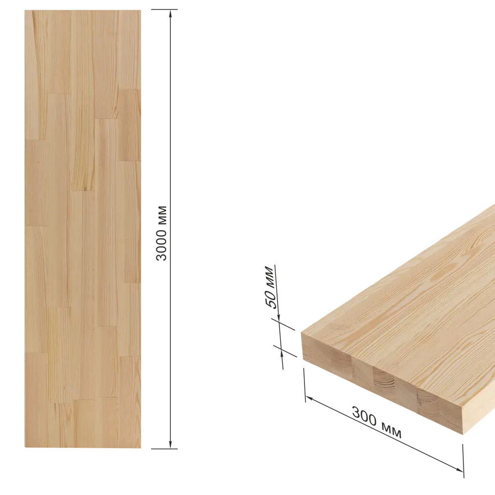 Тетива сращенная хвоя сорт Экстра 50x300x3000 мм 81990130 STLM-2036598 Santreyd  - Вид №3