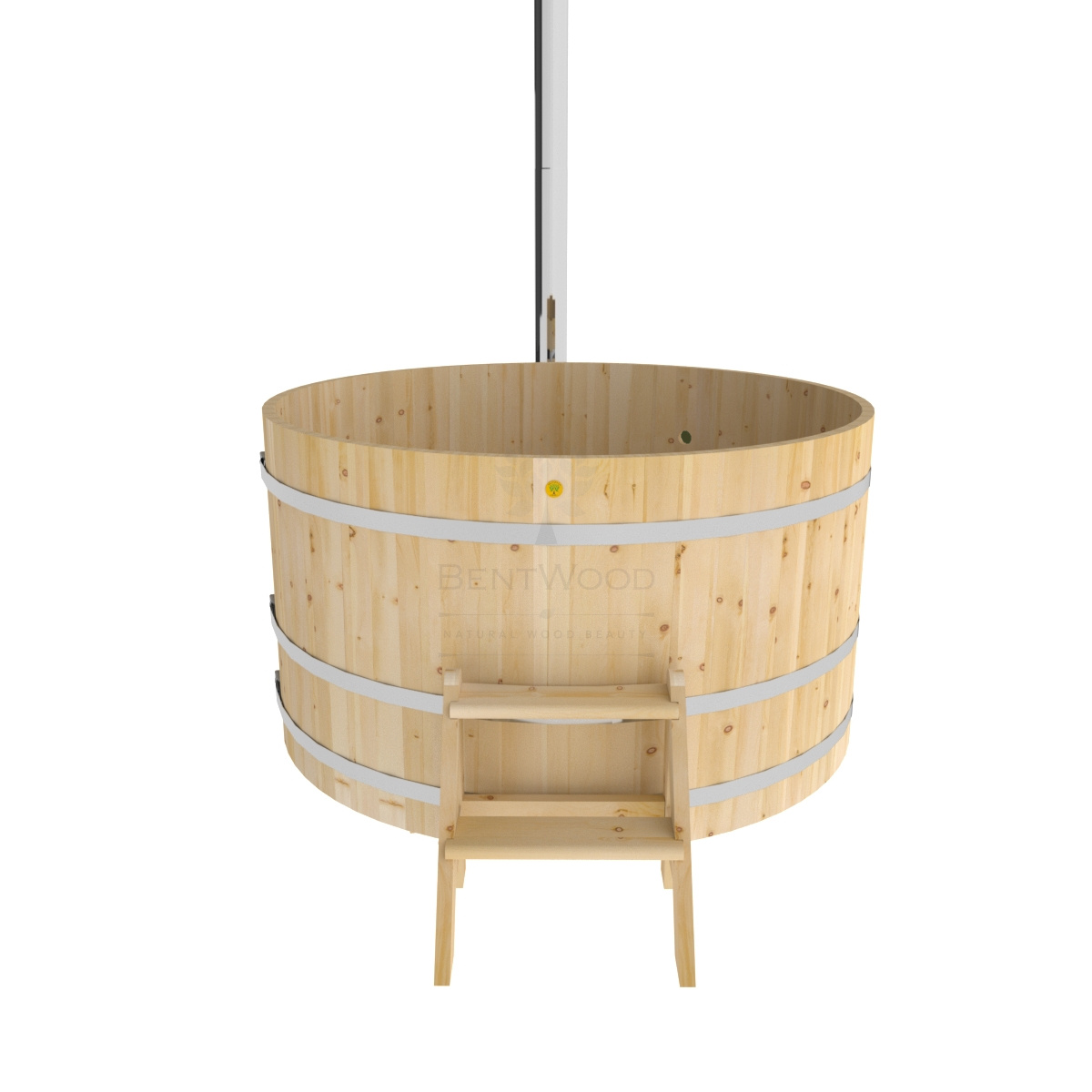 1607 Фурако из кедра D=1.8 с наружной печкой. Высота 1,0м. Исполнение "Стандарт". Alyarus  - Вид №2