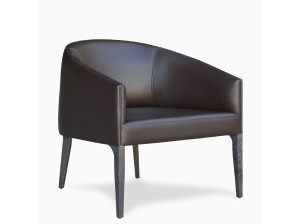 Кожаное кресло с подлокотниками