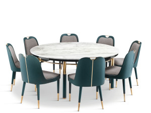 Круглый мраморный стол