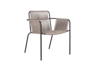 Веревочный садовый стул с подлокотниками