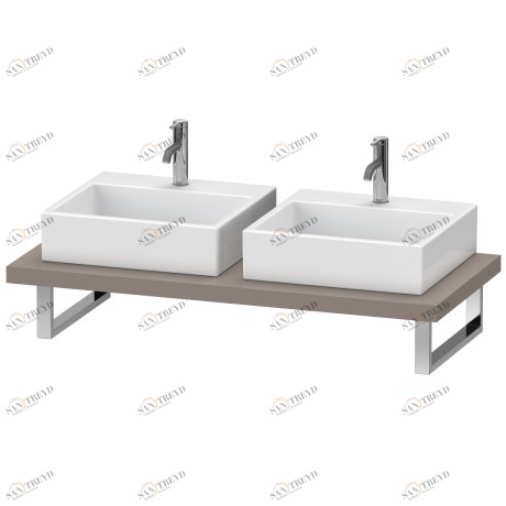 XV103C04343 Серии/XViu Консоль для накладных раковин и встраиваемых умывальников Базальт матовый, декор Duravit