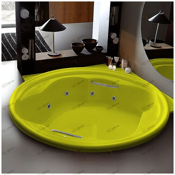 Ванна Gruppo treesse Ninfa V6597-Z жёлтая с гидромассажем круглая большая STDV6597Z