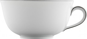 10642823 Furstenberg Чашка чайная Furstenberg "Вагенфельд" 200мл (с чёрным кантом) Фарфор, Керамика