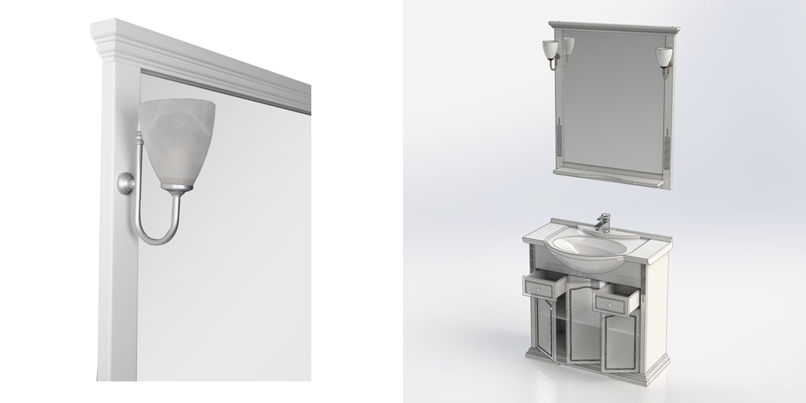 Комплект мебели Aquanet Тулуза 85 белый 00182035 - Вид №5