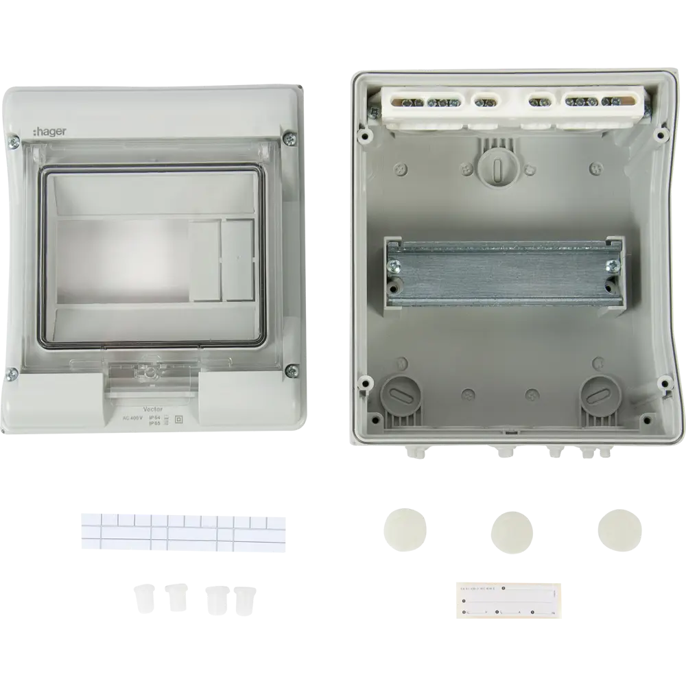 Щит распределительный навесной Hager Vector VS106TD 6 модулей IP65 пластик STLM-2062200 - Вид №4