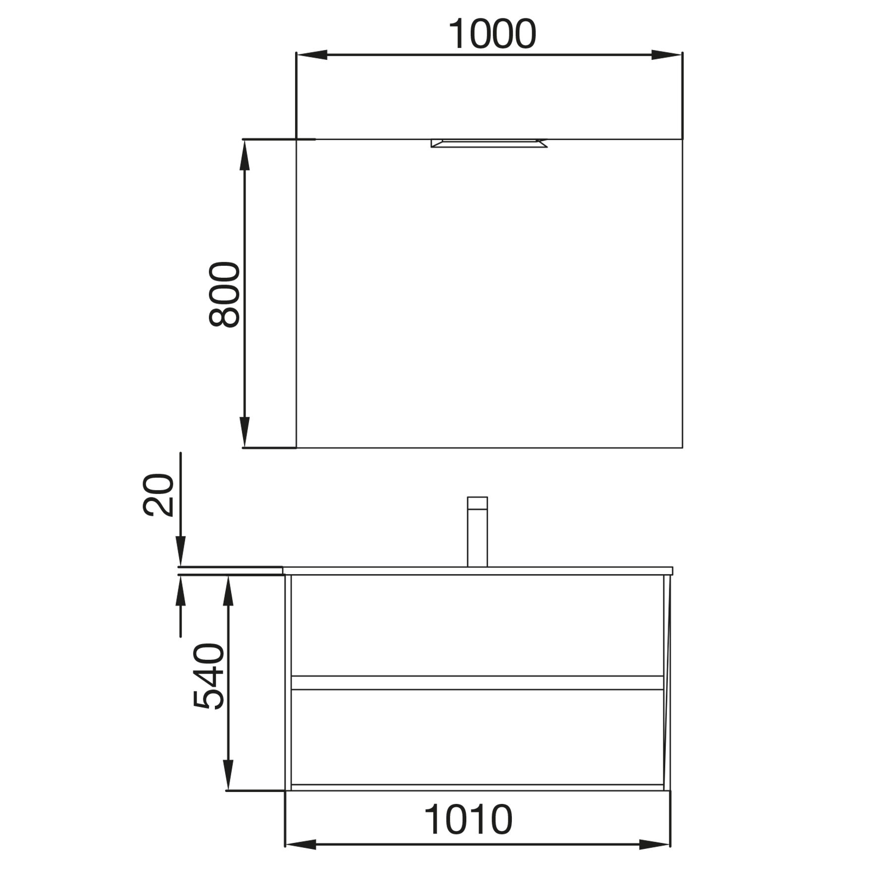 85078 SALGAR Комплект мебели для ванной NOJA 1000 ETERNITY OAK + Раковина + Зеркало + Свет Робл Вечность - Вид №2
