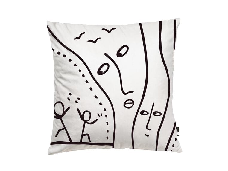 Квадратная подушка из ткани Qeeboo Linescapes ARCH-00107388 - Вид №1