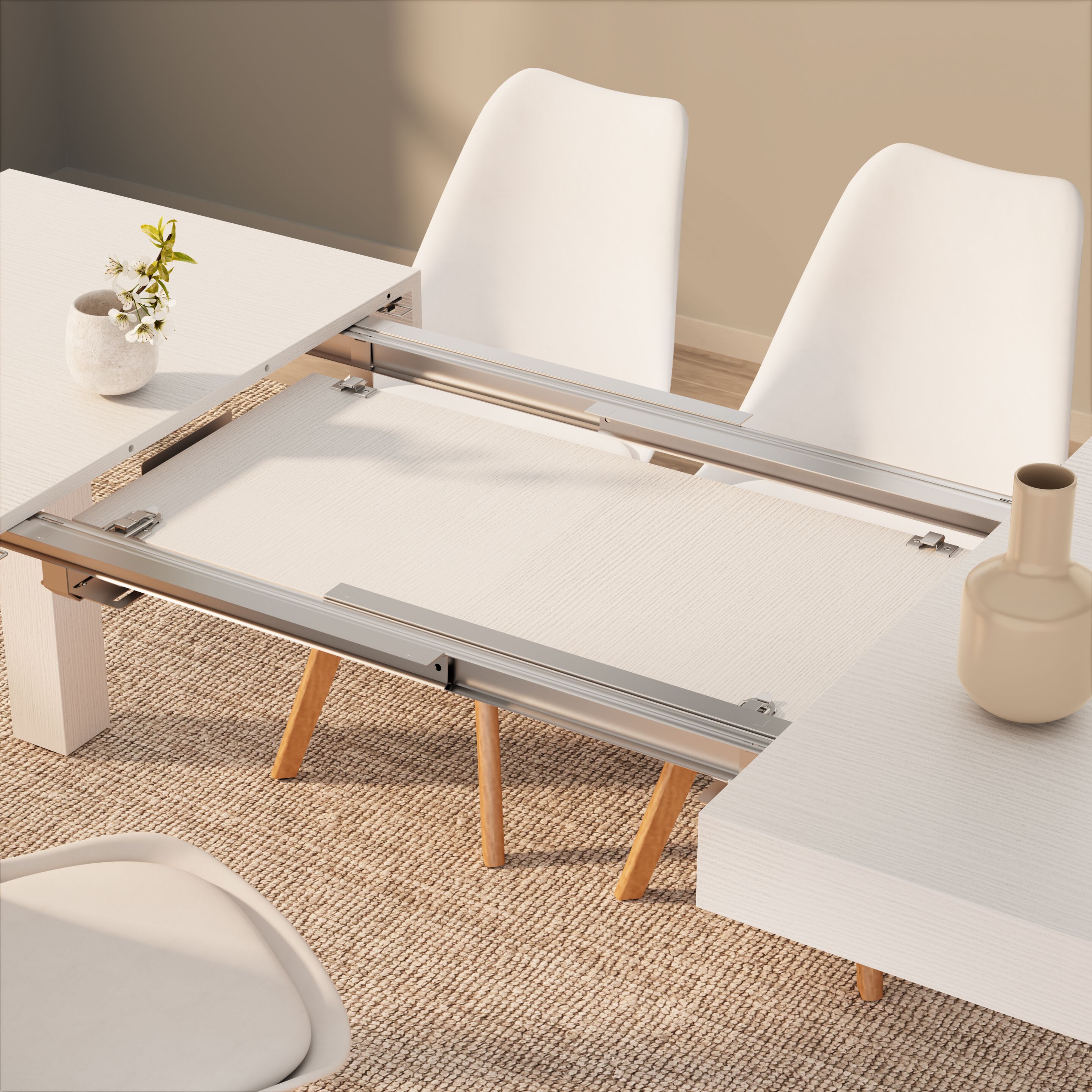 Выдвижной прямоугольный обеденный стол из меламиновой ткани Mobili Fiver First ARCH-00116162 - Вид №26