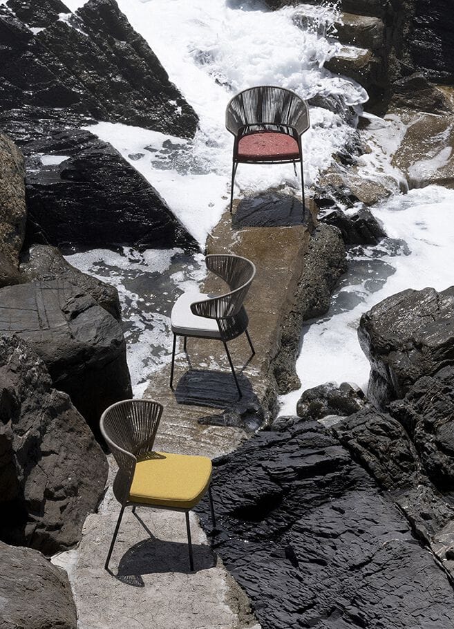 Ткань сад штабелируемый стул со встроенной подушкой Potocco ARCH-00007513 - Вид №2