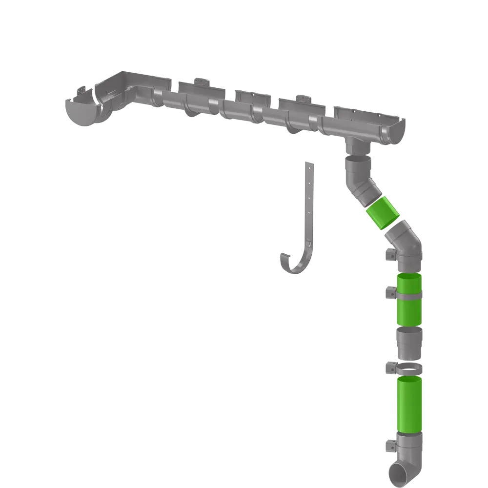 Труба водосточная Dacha 80 мм 1 м красный DÖCKE STLM-2087712 - Вид №2