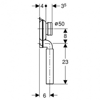 Сифон Geberit 152.984.00.1 скрытого монтажа для писсуара (новый артикул 152.951.11.1) Santreyd  - Вид №2