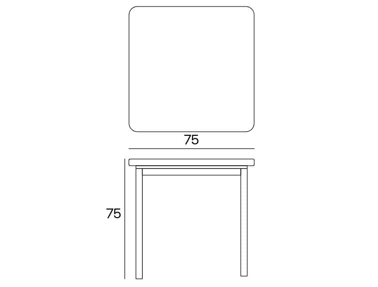 Бетонный квадратный стол URBI et ORBI Medius Terra ARCH-00113724 - Вид №8