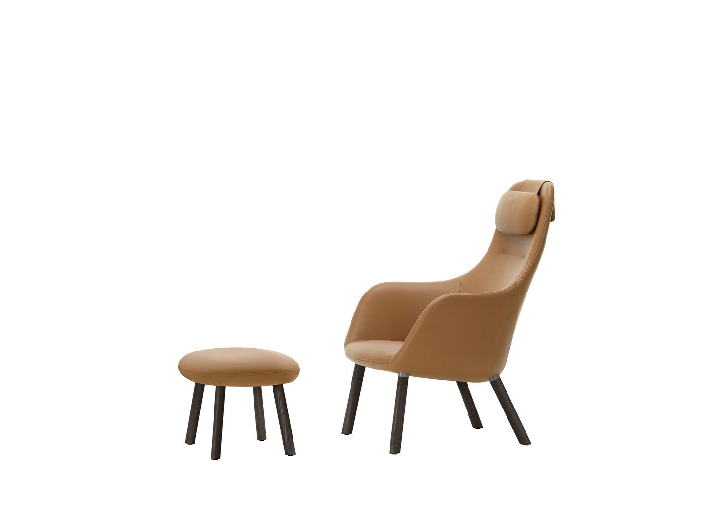 Кожаная мягкая подставка для ног VITRA HAL Lounge ARCH-00113070