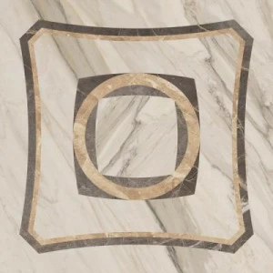 Портофино Белый Вставка Интарсио 45х45 Шлиф (1,215/40,095м2)