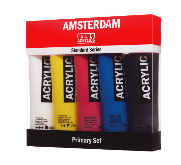 17790905 Краска акриловая Набор акриловых красок Amsterdam Standart 5цв*120мл 120 мл Начальный Royal Talens 