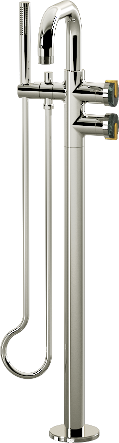 E-11557-R2MG-L1BAU-PC Смеситель напольный отдельностоящий (внешняя часть) GRAFF MOD+