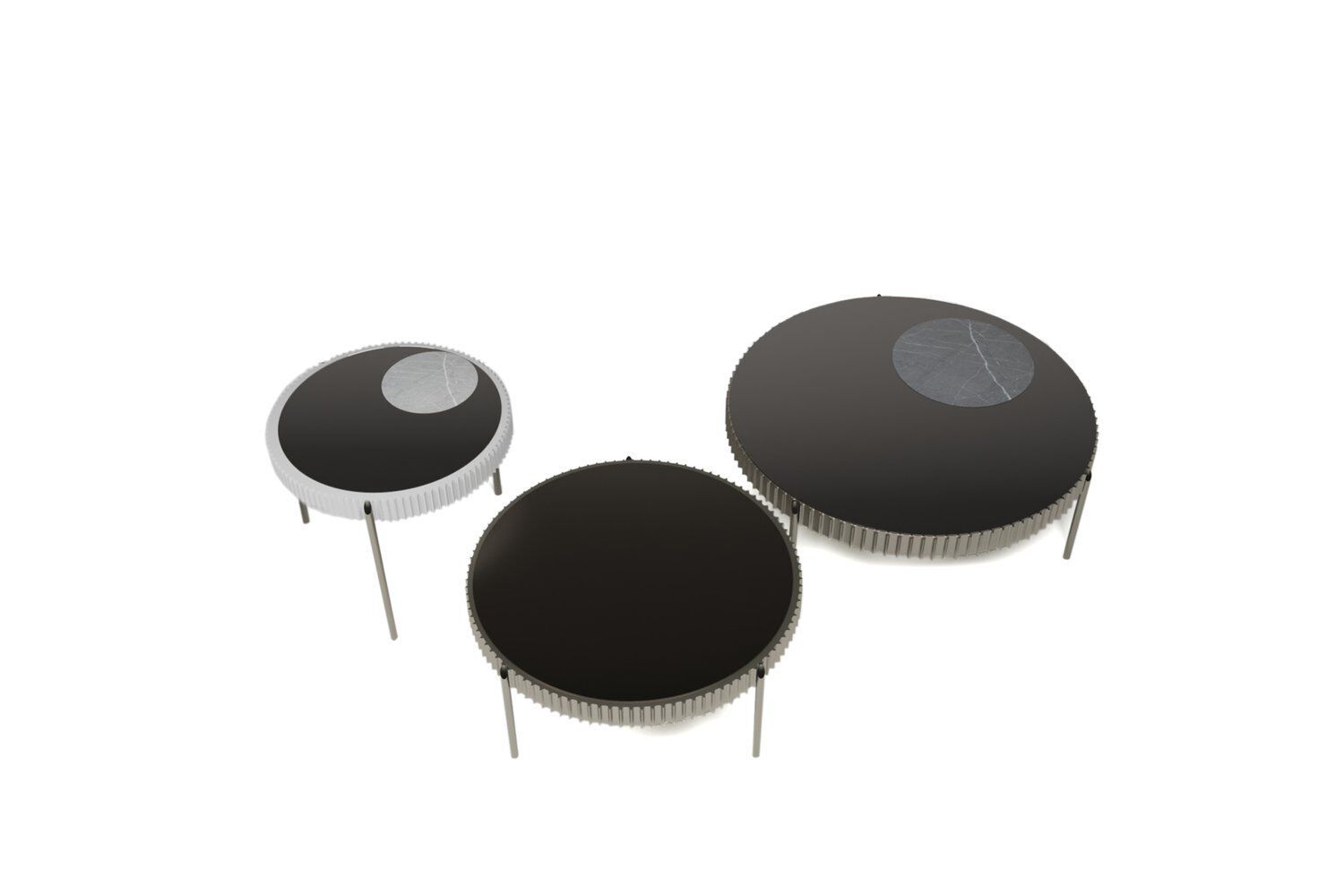 Круглый журнальный столик из закаленного стекла ABLE SPARKS ARCH-00116988 - Вид №2