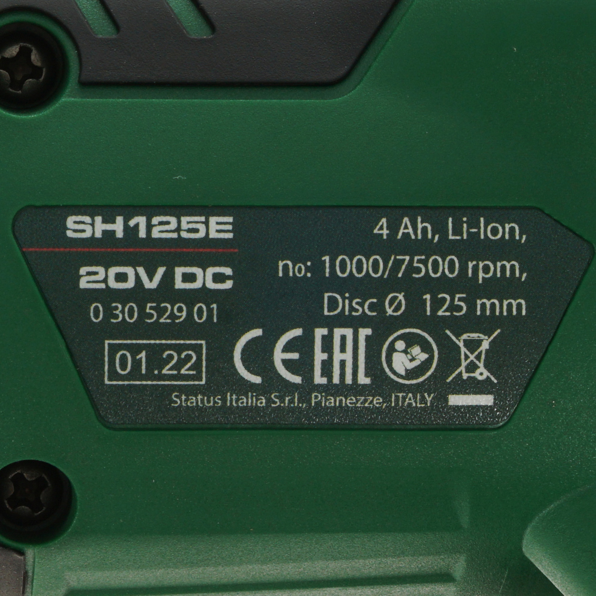 Углошлифовальная машина (УШМ) STATUS SH125E UniOne 20V 9903566 STDN-0073841 - Вид №4