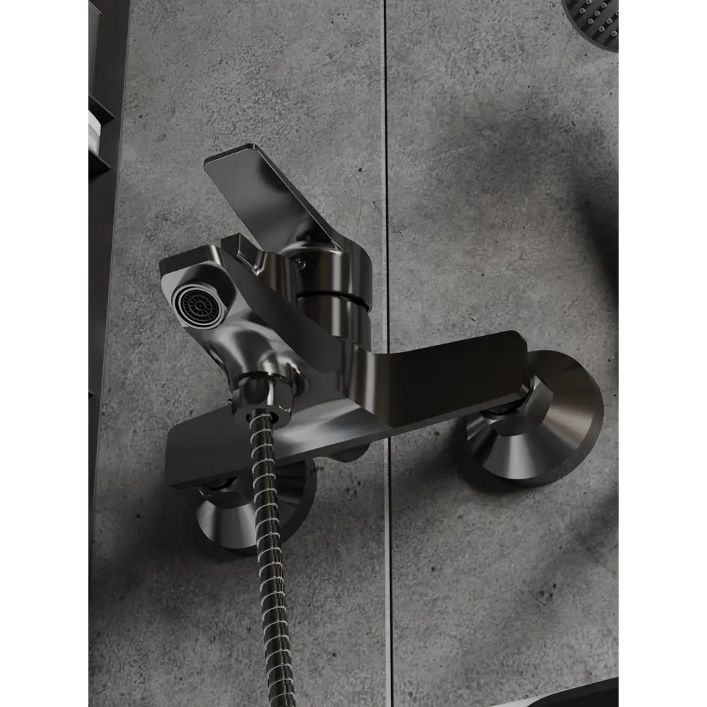 Смеситель для ванны ESKO Marburg графит с душевым комплектом 88491109 Marbyrg STLM-0997105 - Вид №3