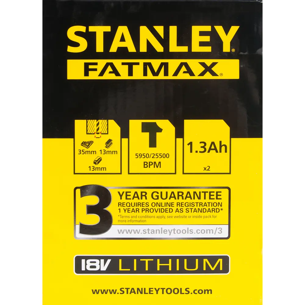 Дрель-шуруповерт аккумуляторная ударная Stanley Fatmax FMC626C2S, 18 В Li-ion 2х1.3 Ач STLM-2121399 - Вид №7