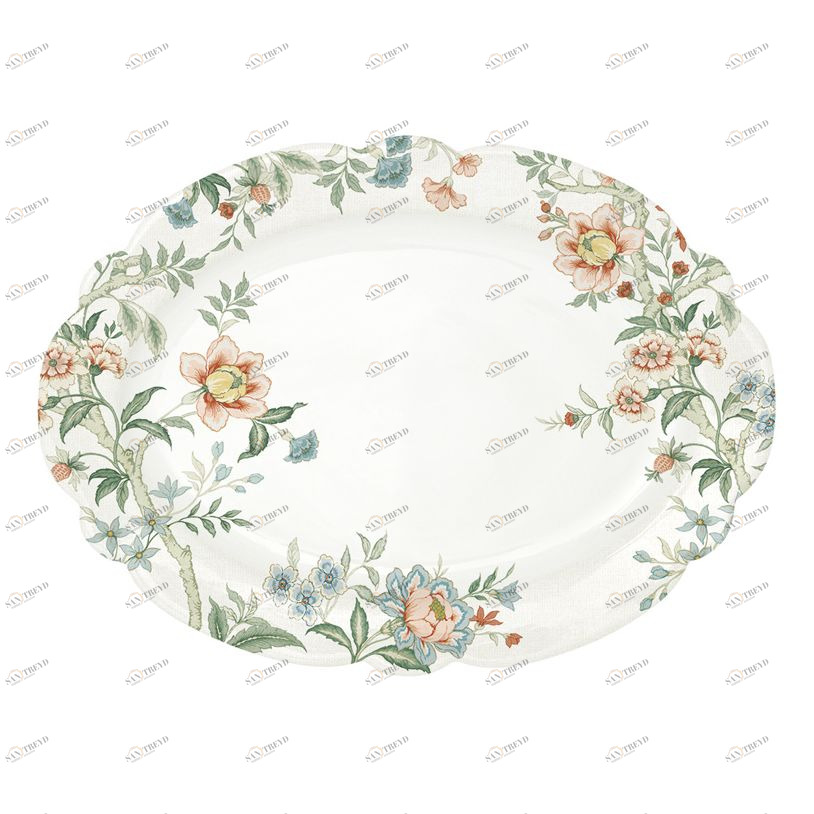 Блюдо фарфоровое овальное белое Zen Garden EASY LIFE ZEN GARDEN 00-3947001 Белый 