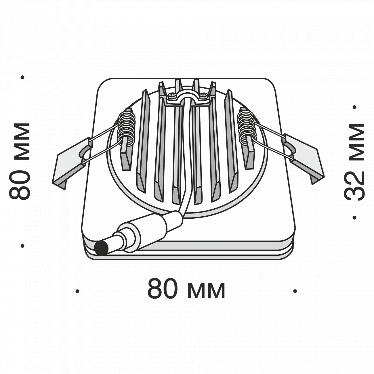 Встраиваемый спот белый квадратный Technical Phanton 7W TECHNICAL DOWNLIGHT 00-3957160 Белый  - Вид №4