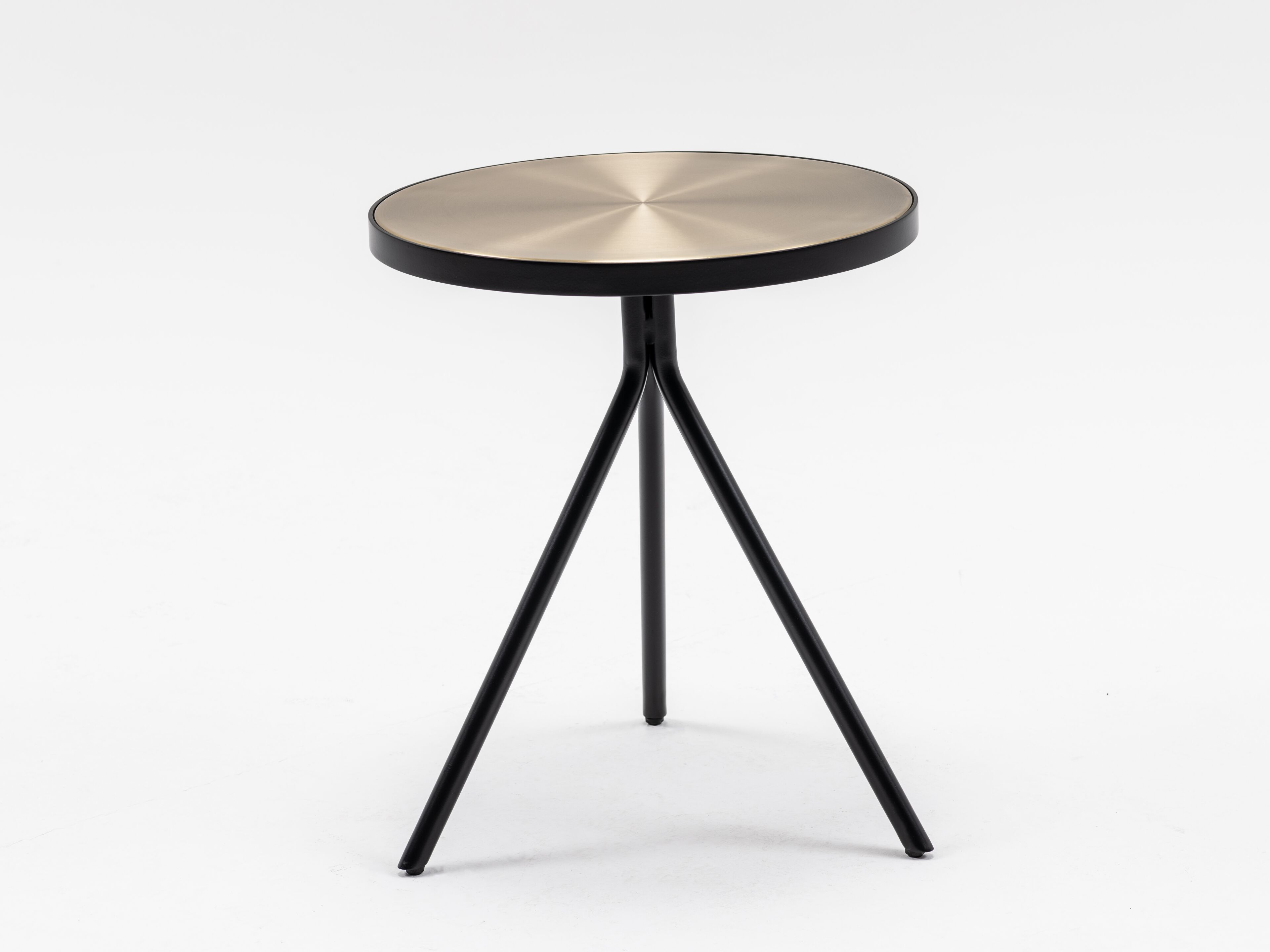 Высокий круглый журнальный столик из атласной стали и ясеня Papell Design Luna ARCH-00081380